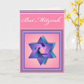Star von David Bat Mitzvah Karte (Gelbe Blume)