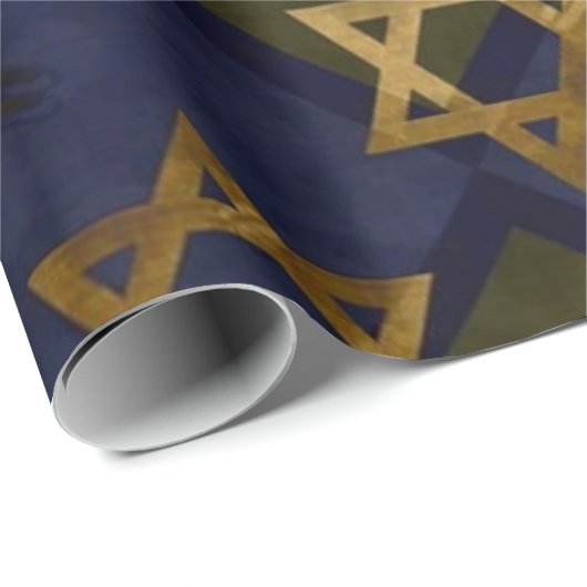 Star von David Blue Geschenkpapier (Rolleneckpunkt)