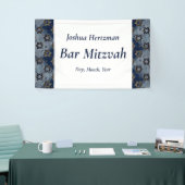 Star von David Blue Gray Bar Mitzvah Mazel Tov Banner (Messeveranstaltung)