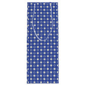 Star von David Blue Pattern Geschenktasche Geschenktüte Für Weinflaschen (Rückseite)