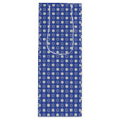 Star von David Blue Pattern Geschenktasche Geschenktüte Für Weinflaschen (Vorderseite)