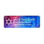 Star von David Blue Red Fire Ice Rücksendeadresse<br><div class="desc">Erstellen Sie Ihre eigenen Star of David Rücksendeadressen-Aufkleber für Ihre Umschläge auf einer leicht zu personalisierenden, modernen Vorlage. Das elegante blaue und rote Aquarelldesign passt zu Ihren Vorstellungen für viele jüdische Feiern wie z.B. eine Bar bat mitzvah, Hanukkah, einen Brand- und EisGeburtstag und vieles mehr. Der von Raphaela Wilson illustrierte...</div>