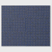Star von David Blue und Gold Wrapping Paper Geschenkpapier (Flach)
