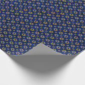 Star von David Blue und Gold Wrapping Paper Geschenkpapier (Ecke)