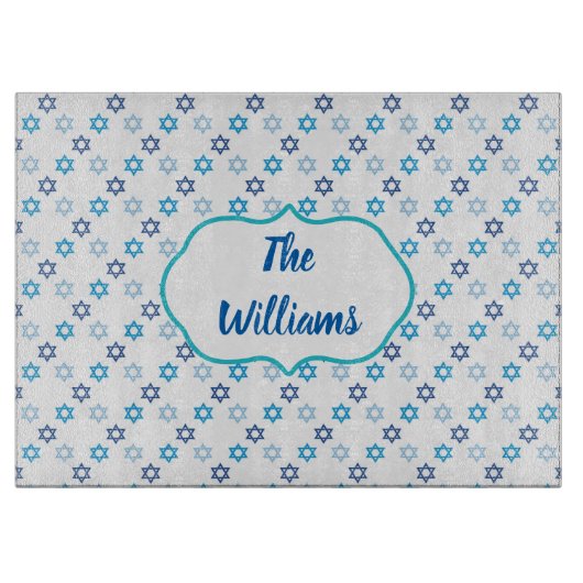 Star von David Blue und White Schneidebrett (Vorderseite)