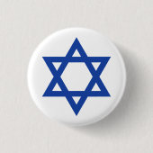 Star von David Blue White Button (Vorderseite)