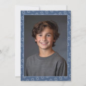 Star von David B'nai Bat Bar Mitzvah Custom Foto Einladung (Rückseite)