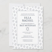Star von David B'nai Bat Bar Mitzvah Custom Foto Einladung (Vorderseite)
