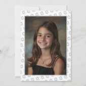 Star von David B'nai Bat Bar Mitzvah Custom Foto Einladung (Rückseite)