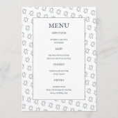 Star von David B'nai Bat Bar Mitzvah Jüdische Hoch Menükarte (Vorderseite)