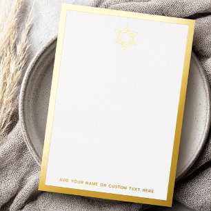 Star von David Border Silber- oder Goldfolie Folieneinladung
