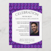 Star von David CELEBRATION OF LIFE Foto Beerdigung Einladung (Vorne/Hinten)