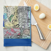  Star von David Challah Cover Geschirrtuch (Viertel Falte)