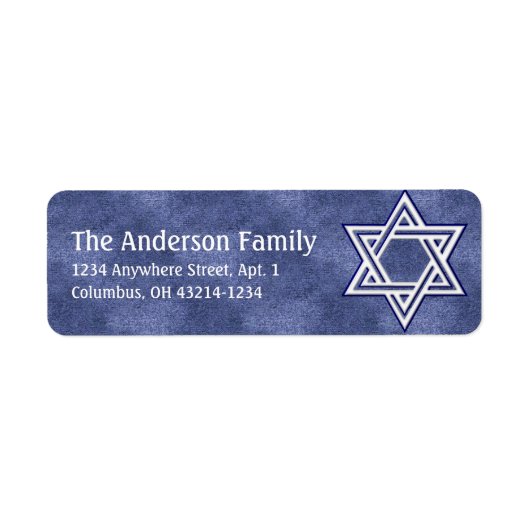 Star von David Chanukah Address Labels d9 (Vorne)