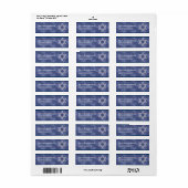 Star von David Chanukah Address Labels d9 (Vorne)