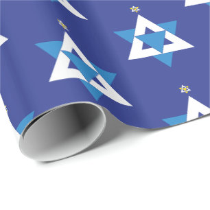 Star von David Christmas Tree Geschenkpapier