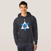 Star von David Christmas Tree Hoodie (Vorne ganz)