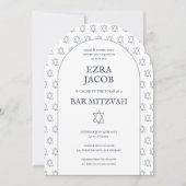 Star von David Custom B'nai Bat Bar Mitzvah Arched Einladung (Vorderseite)