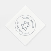 Star von David Custom MAZEL TOV Jüdische Hochzeit Serviette (Ecke)