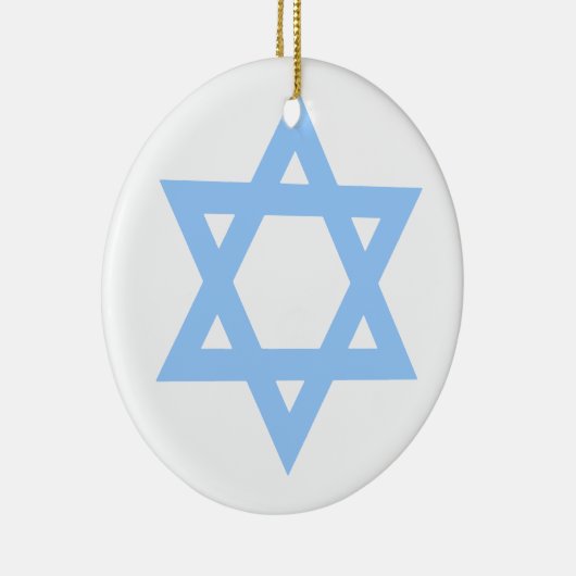Star von David Customized Hanukkah Weihnachtsbaum Keramik Ornament (Rechts)