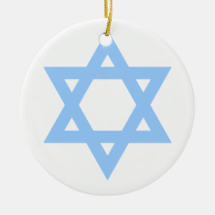 Star von David Customized Hanukkah Weihnachtsbaum Keramik Ornament