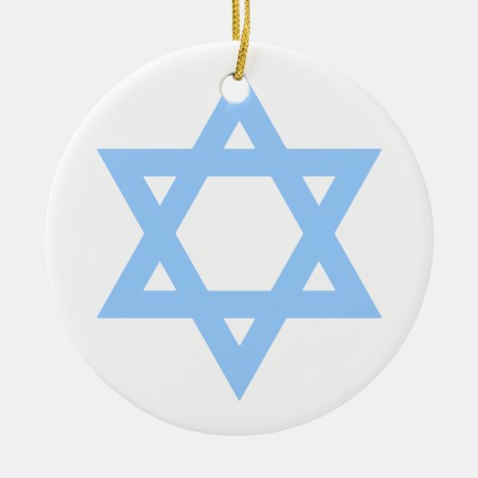 Star von David Customized Hanukkah Weihnachtsbaum Keramik Ornament (Vorne)
