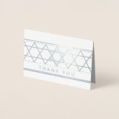 Star von David danke Ihnen Hinweis Elegant Moderne Folienkarte (Vorderseite)