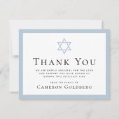 Star von David Dusty Blue-Grands-Beerdigung-Beilei Dankeskarte (Vorderseite)