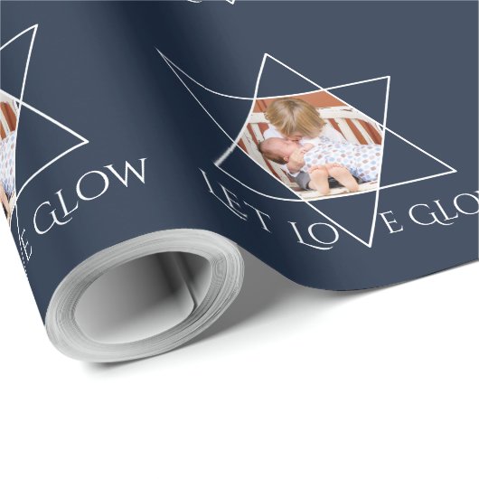 Star von David Frame Lass Liebe Glow Geschenkpapier (Rolleneckpunkt)