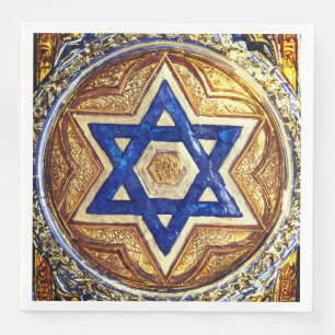 Star von David, geprägtes Mittagsmagazin Napkins Serviette