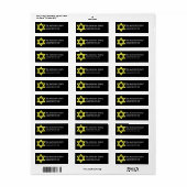 Star von David Hanukkah Address Labels d4 (Vorne)