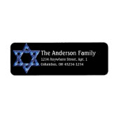 Star von David Hanukkah Address Labels d6 (Vorne)