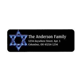 Star von David Hanukkah Address Labels d6