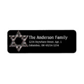 Star von David Hanukkah Address Labels d8 (Vorne)