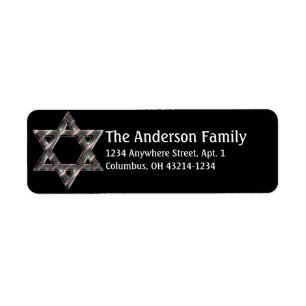 Star von David Hanukkah Address Labels d8