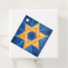 Star von David Hanukkah Blue Watercolor Geschenkanhänger