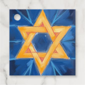 Star von David Hanukkah Blue Watercolor Geschenkanhänger (Vorderseite)