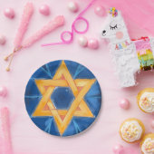 Star von David Hanukkah Blue Watercolor Pappteller (Party)