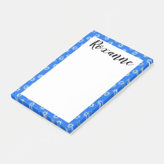 Star von David Hanukkah CUSTOMIZE IT Notepad Post-it Klebezettel (angewinkelt)
