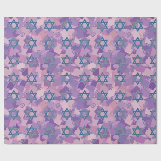 Star von David Hanukkah Geschenkpapier (Flach)