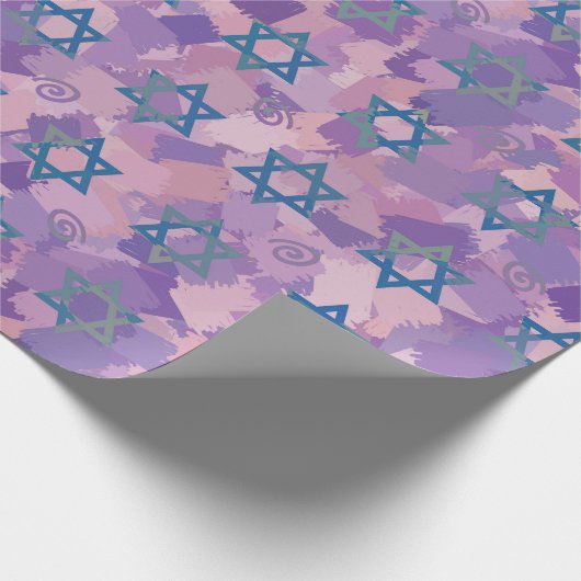 Star von David Hanukkah Geschenkpapier (Ecke)