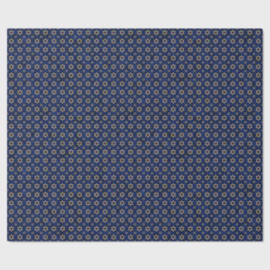 Star von David Hanukkah Geschenkpapier (Saum)