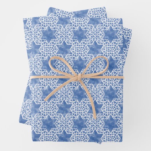 Star von David Hanukkah Geschenkpapier Set (Beispiel)