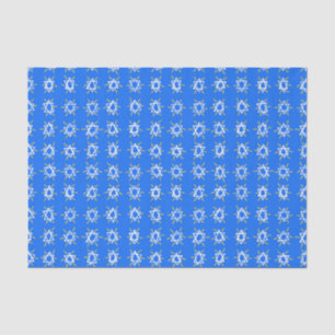 Star von David Hanukkah Pattern Blue White Seidenpapier