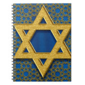 Star von David, Hanukkah Pattern Weihnachtsgeschen Notizblock (Vorderseite)