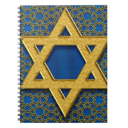 Star von David, Hanukkah Pattern Weihnachtsgeschen Notizblock (Vorderseite)