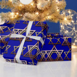 Star von David Hanukkah Wrapping Paper Geschenkpapier<br><div class="desc">Sie können die Hintergrundfarbe leicht ändern,  indem Sie auf die Schaltfläche Anpassen klicken.</div>