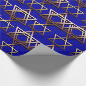 Star von David Hanukkah Wrapping Paper Geschenkpapier (Ecke)