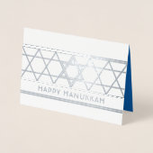 Star von David Happy Hanukkah Techelet Blue 1 Foto Folienkarte (Vorderseite)