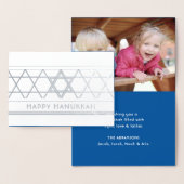 Star von David Happy Hanukkah Techelet Blue 1 Foto Folienkarte (Anzeige)